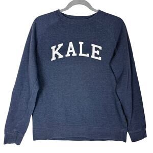 Sub_Urban Riot Kale Sweatshirt Womens Small Blue Graphic Crew‎ Neck Pullover